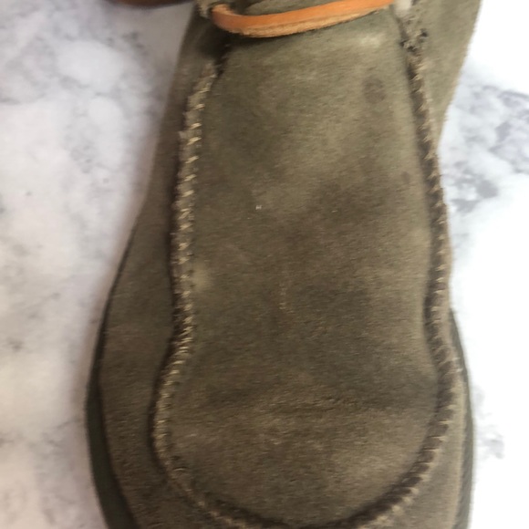 UGG Australia Whitley Lace Up Sherpa Lined Moccasins- Sage Green - Picture 3 of 16